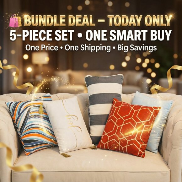 🛍️ BAG A BUNDLE™: 5-PC LOVELY SOFA PILLOW BUNDLE - Picture 1 of 8